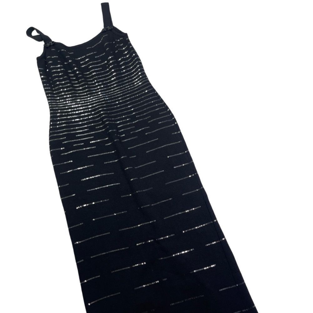 St. John Evening Embellished Maxi Evening Dress